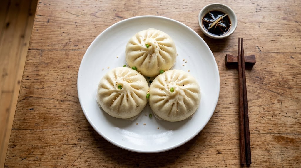 Dragon Ball Juicy Steamed Buns (DBZ: Kakarot) plated dish