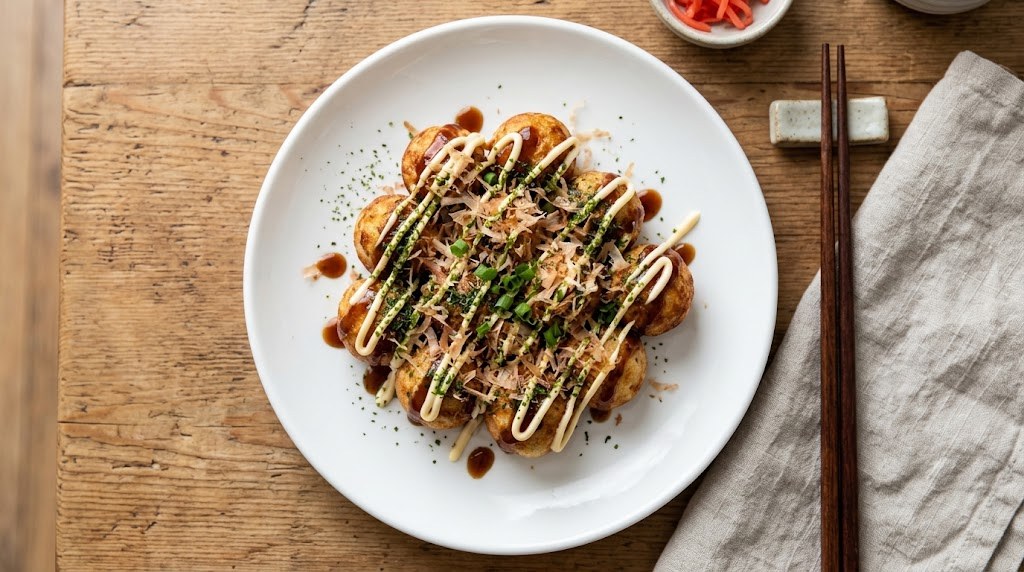 Dragon Ball Festival Takoyaki plated dish