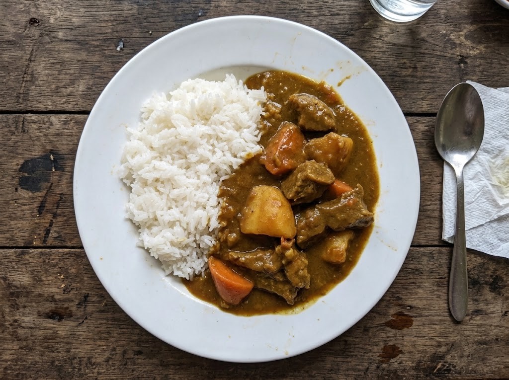 Marine Captain's Curry plated and ready to serve