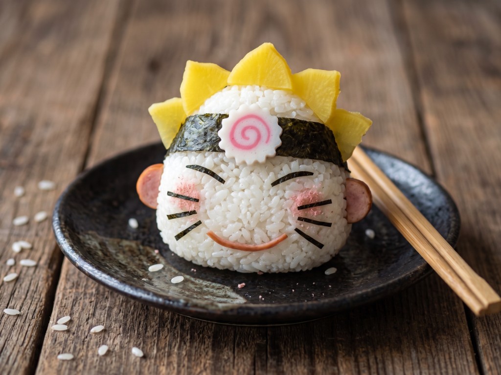 Naruto Character Onigiri plated dish
