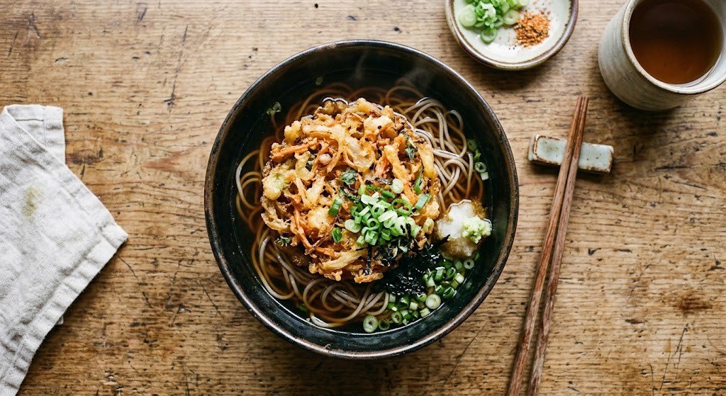 Rengoku's Kakiage Tempura Soba plated dish