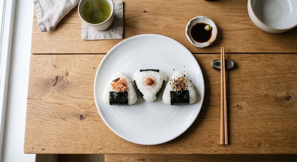 Spirited Away Onigiri (Spicy Tuna) plated and ready to serve