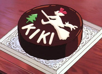 Scene from Studio Ghibli featuring Kiki's Delivery Service Chocolate Cake